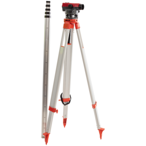 Builders Surveying Auto Level Tripod Staff