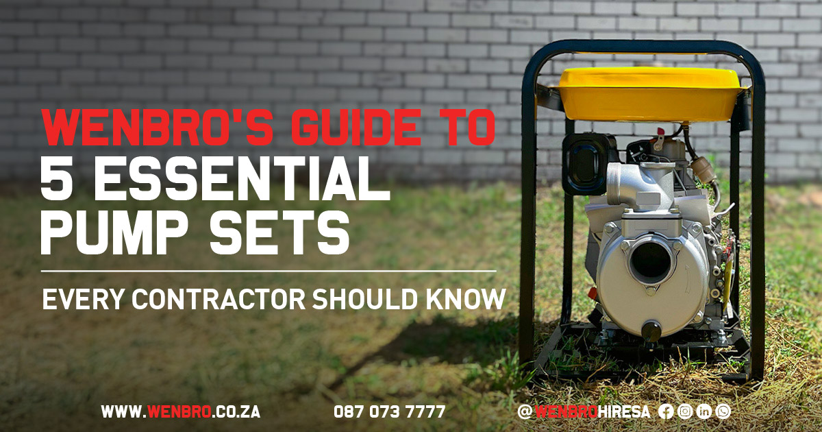 Wenbro’s Guide to 5 Essential Pump Sets Every Contractor Should Know