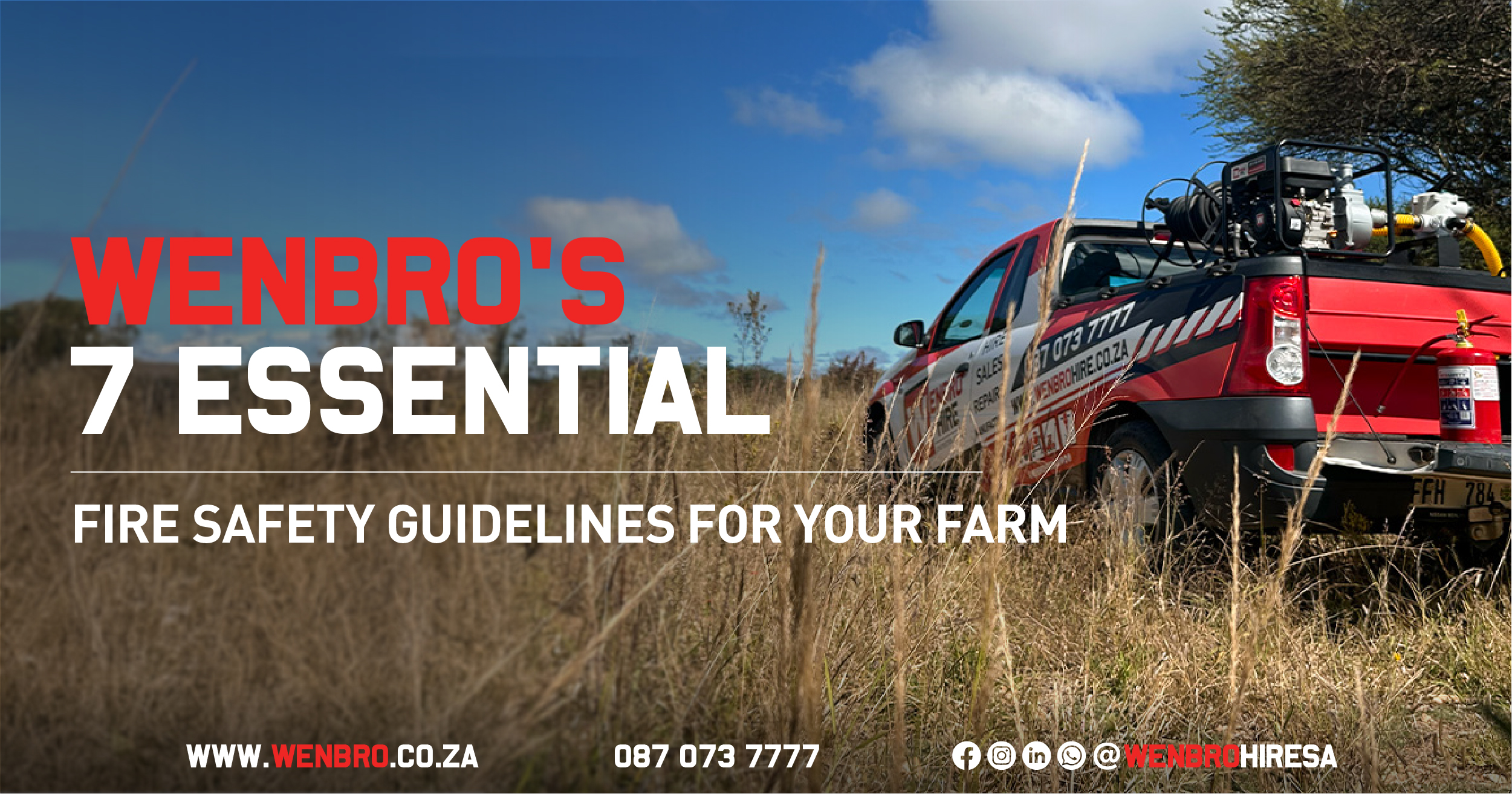 Wenbro's Mobile Fire Fighter (Bakkie Sakkie) in Dry Grass