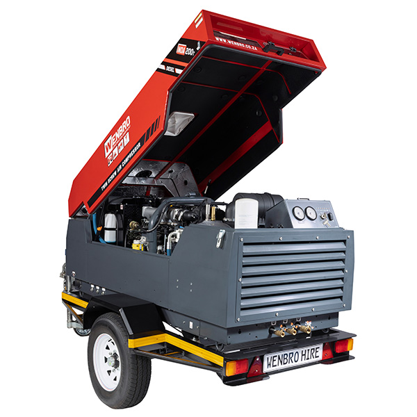 Air Compressor 200CFM Diesel Trailer View 03