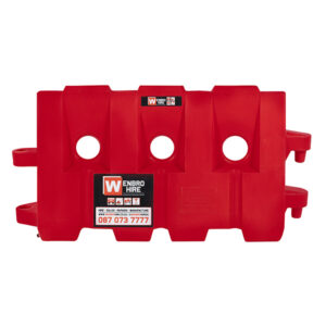 Red 150L road barrier from Wenbro for roadworks and traffic control